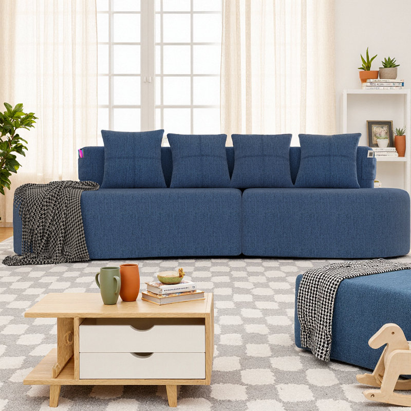 Canapé modulaire incurvé Modern Modern, Marine