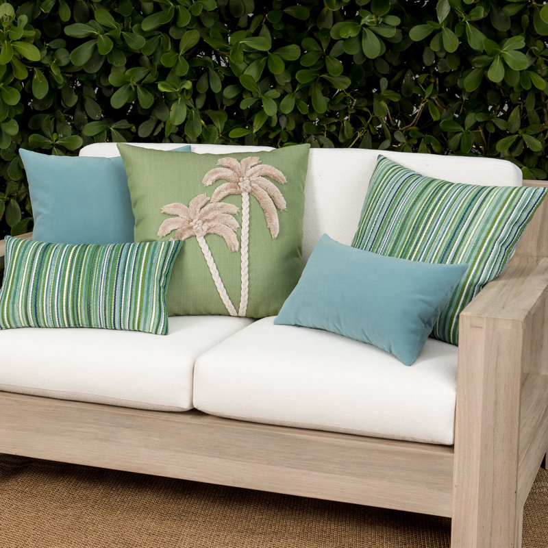 Plush Velvet Indoor & Outdoor Woven Accent Pillow, Tiffany