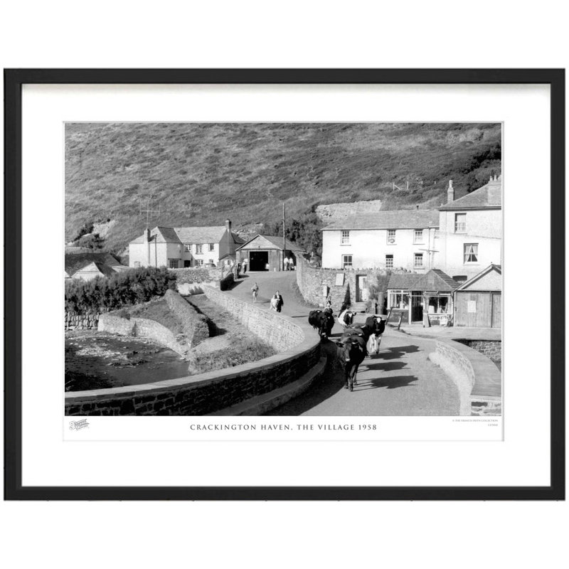 Crackington Haven, The Village 1958 - Single Picture Frame Print, 40cm H x 50cm W x 2.3cm D