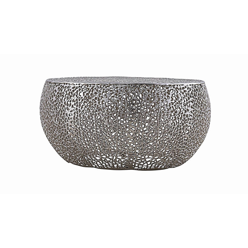 Table basse ronde , Argent argent