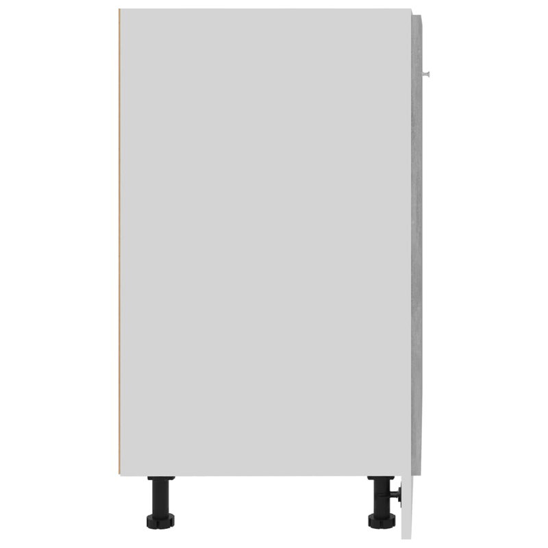 Berka Bottom Cabinet 60x46x81.5 cm Engineered Wood, Concrete Grey