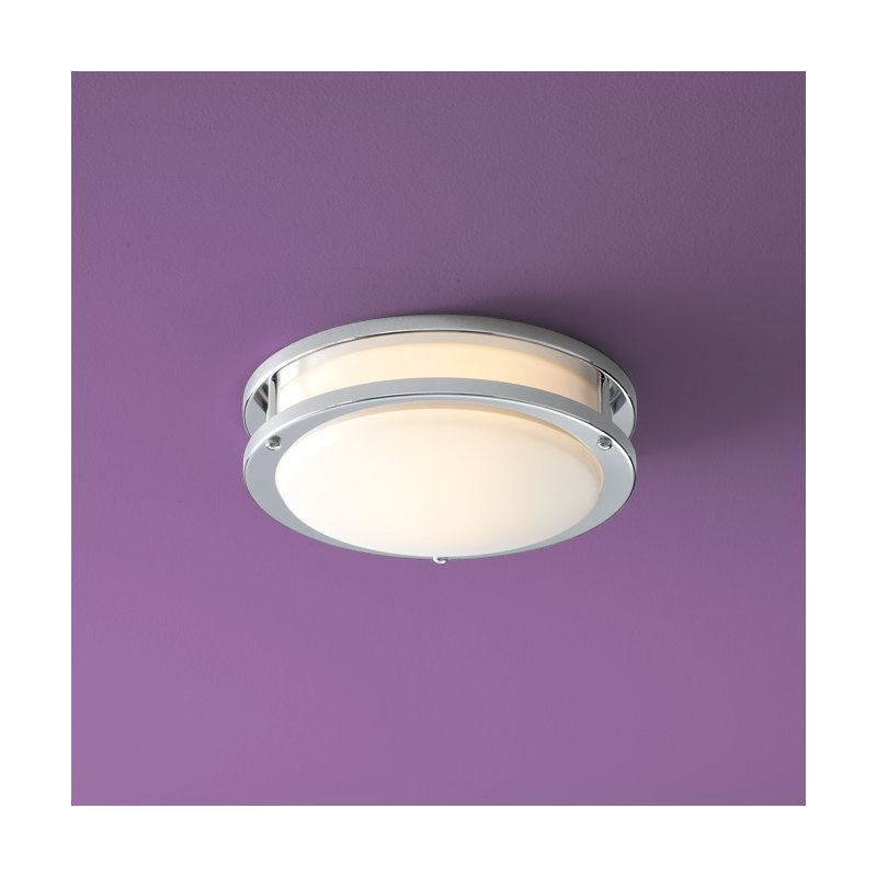 Oracle Acrylic Flush Mount, Polished Chrome