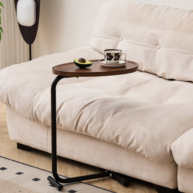 Table d'appoint brune pour petits espaces - salon et chambre à coucher compact