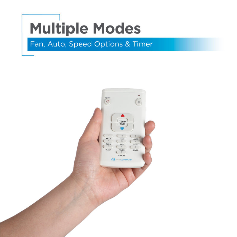 White Universal AC Remote Control with Magnetic Back