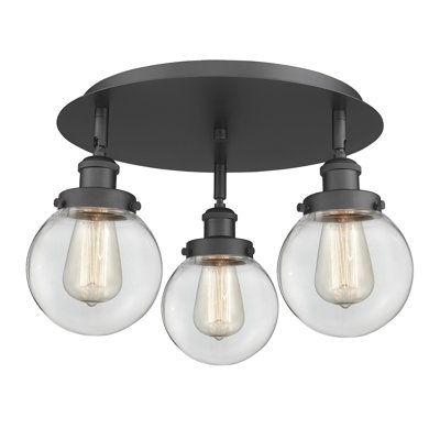 Alphonsa Glass Flush Mount