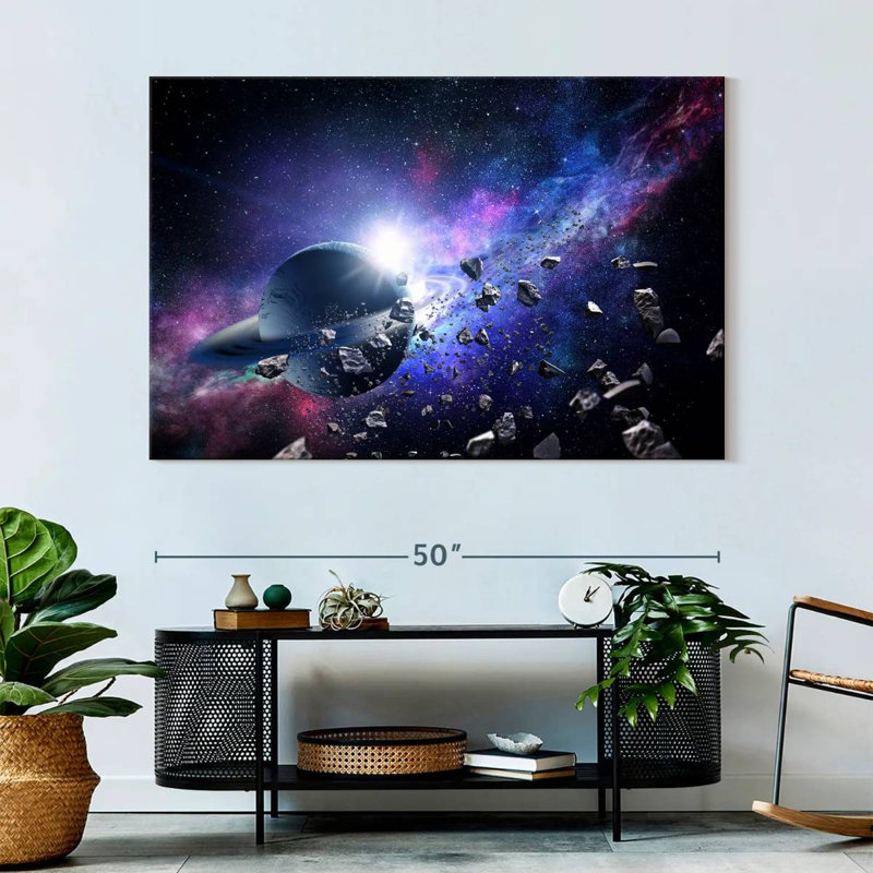 Oberle Asteroids In Space, 34" H x 51" W