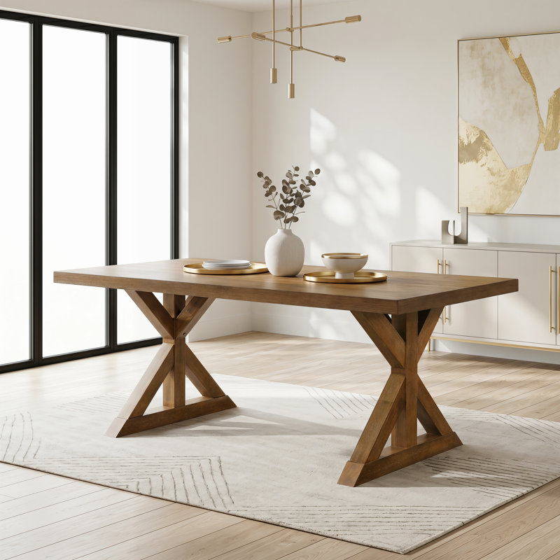 Tamika Enna Morden Farmhouse Wood Dining Table