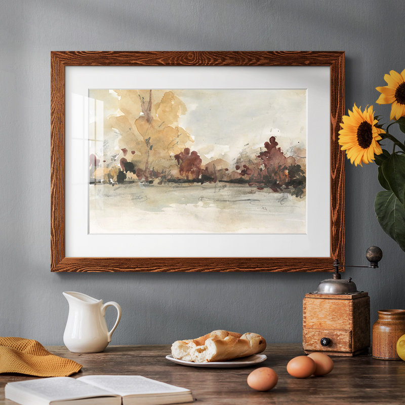 The Autumn View I, reproduction d'art encadrée, Érable, H 14 po x l 20 po x P 1,5 po