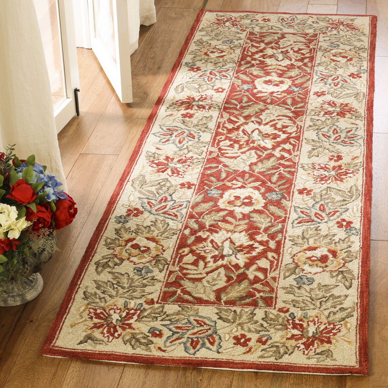 Brayton Hand Hooked Wool Pile Oriental Rug, Runner 2'6" x 8'