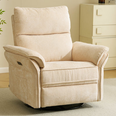 Oversized Power Recliner Chair Swivel Glider With Massage And Heat