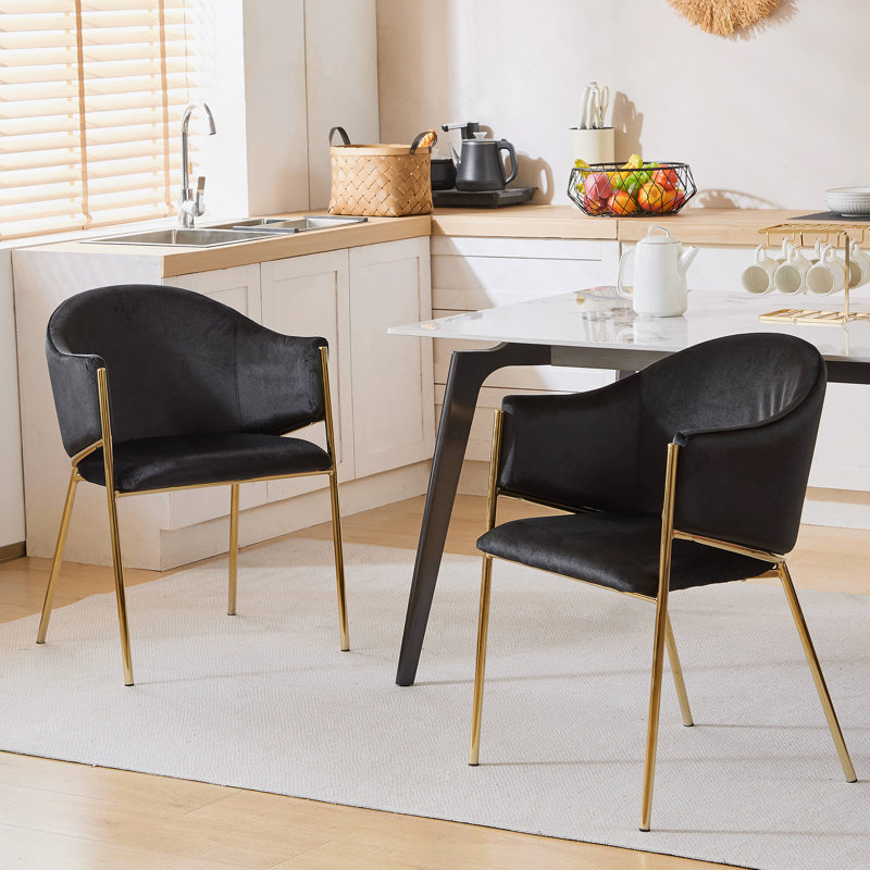Chaise rembourrée Modern, Black