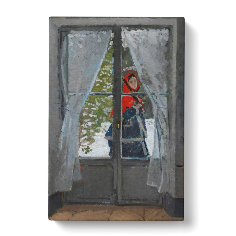 The Red Kerchief by Claude Monet - Wrapped Canvas, 50cm H x 35cm W x 3cm D