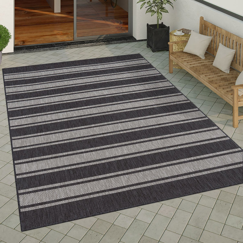 Cristhian Striped Area Rug, Round 160cm