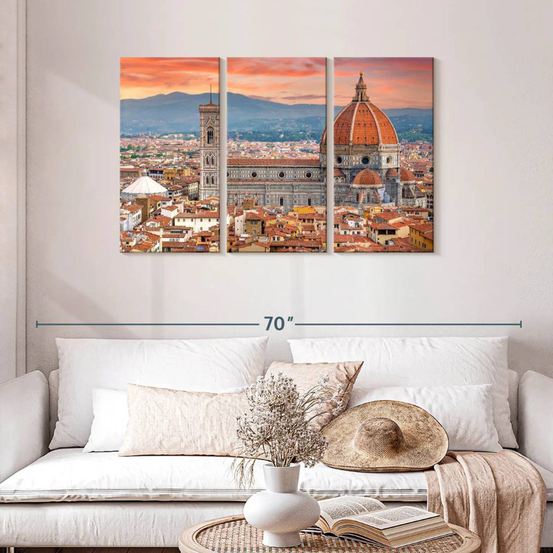 Nicci Il Duomo Florence Sunset Italy, 28" H x 45" W