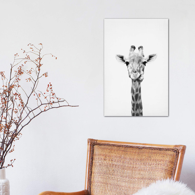 " Giraffe " by Sisi & Seb, Wrapped Canvas, 18" H x 12" W x 1.5" D, No Mat
