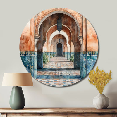 Jacynth - Porte marocaine ronde, art mural en métal