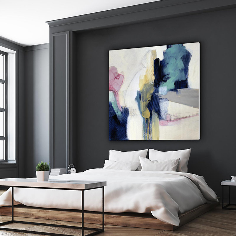 Giant Abstract Multicolor Canvas Art Print, 84 x 84 inches