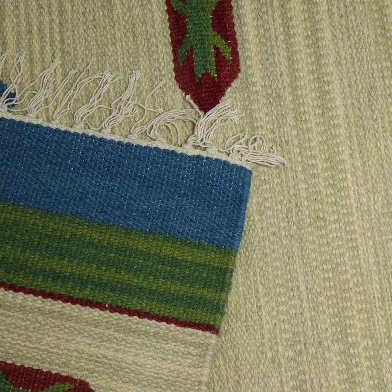 Tapis de surface crème tissé à la main Scoggins