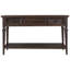 Console de style rétro classique avec trois tiroirs supérieurs et tablette inférieure ouverte-2121389988