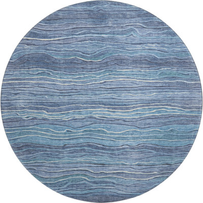 Premium Machine Washable Neiges AMF1704 Stripes Rug
