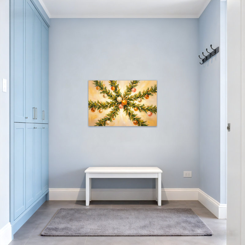 Branches d'arbres de Noël avec ornements, H 20 po x l 30 po
