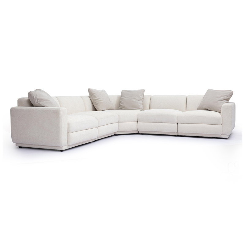 Frome Cream Chenille Modular L-Sectional