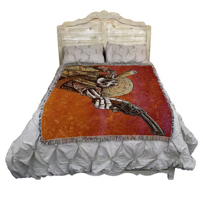 Pure Country Weavers Shot for Shot Skeleton Blanket by David Lozeau - Gift Fantasy Tapestry Throw Woven from Cotton - Made in The USA (72x54)