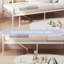 Lits peu encombrants avec rangement, lit simple moderne en métal blanc pour la maison