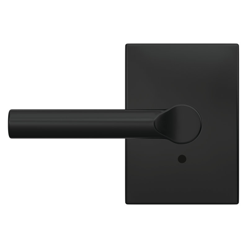 Custom Broadway Hall-Closet and Bed-Bath Lever with Century Trim, Matte Black