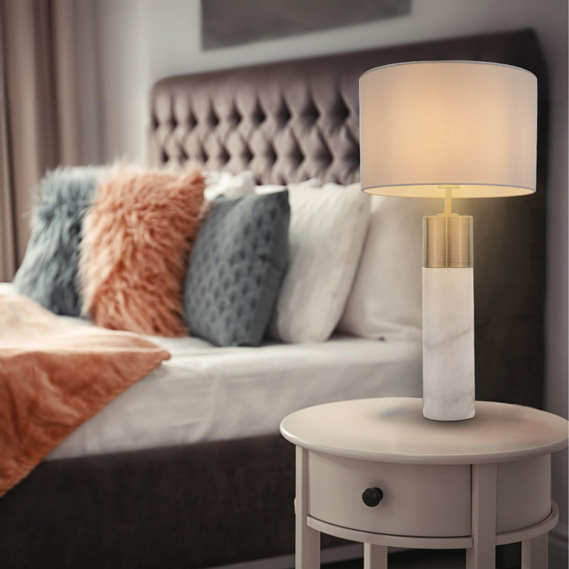Caper Marble Lamp Base Lamp, Gold
