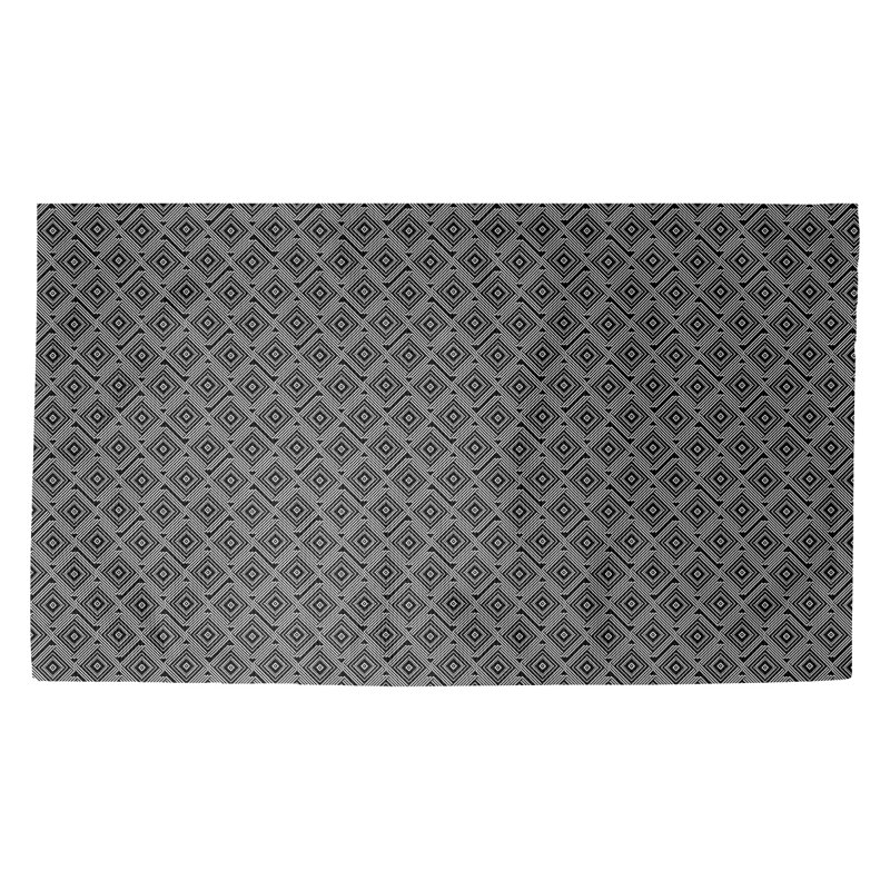 Avicia Geometric Indoor Doormat, Rectangle 5'2.5" x 7'2", Gray
