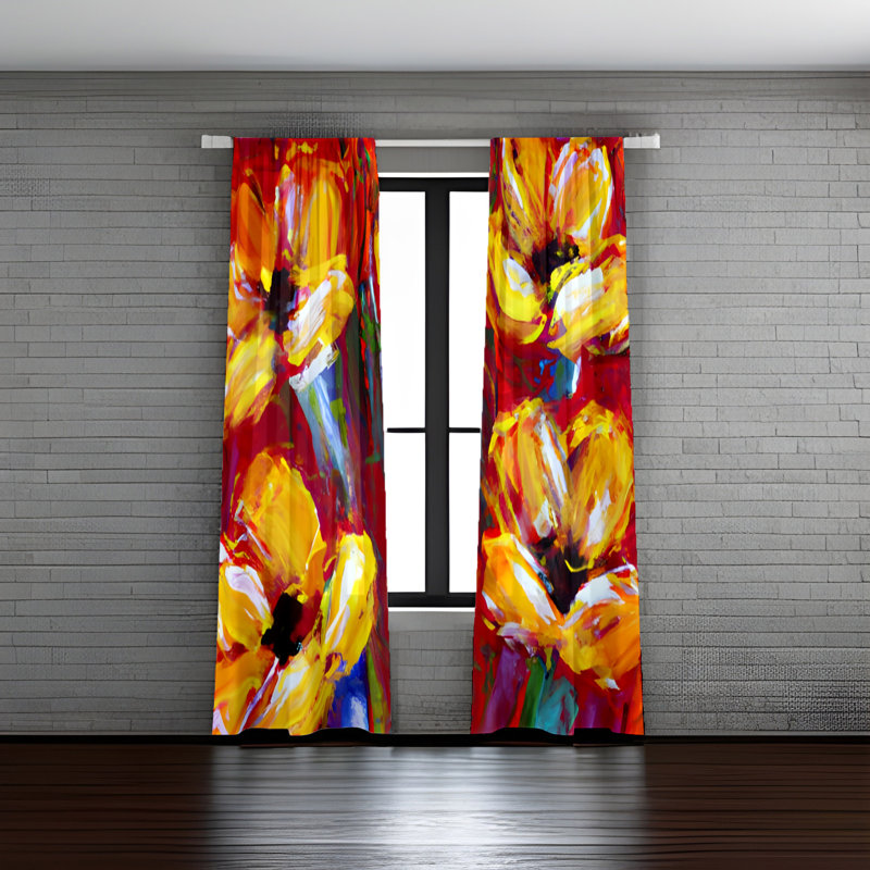 Rideau en polyester Anabeatriz, L 40 po x L 52 po