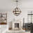 4 - Light Globe Chandelier With Glass Shade