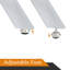 Table de bout carrée en verre transparent 17,72 po-89752816-89752718