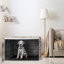 Housse pour cage de chien blanche et grise Boho Fringe par Sweet Jojo Designs-125119441