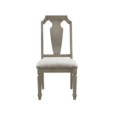 Ensemble de 2 chaises d'appoint en lin beige et chêne vieilli Zumala