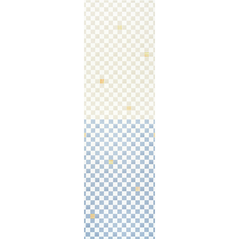 Schumacher X Backdrop Gambit Panel Wallpaper, Sand/Soft Blue