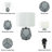 Modern Mirrored 17.25" Silver Table Lamp - 12" x 12" x 17.25"