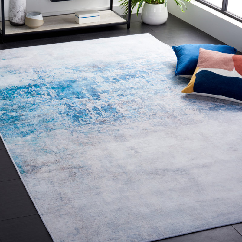 Tapis abstrait lavable à la machine Tacoma Performance, Rectangle 9 pi x 12 pi