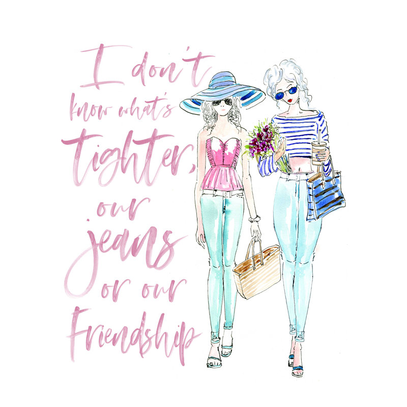 Friendship Tight jeans - reproduction sur toile tendue, H 48 po x l 36 po