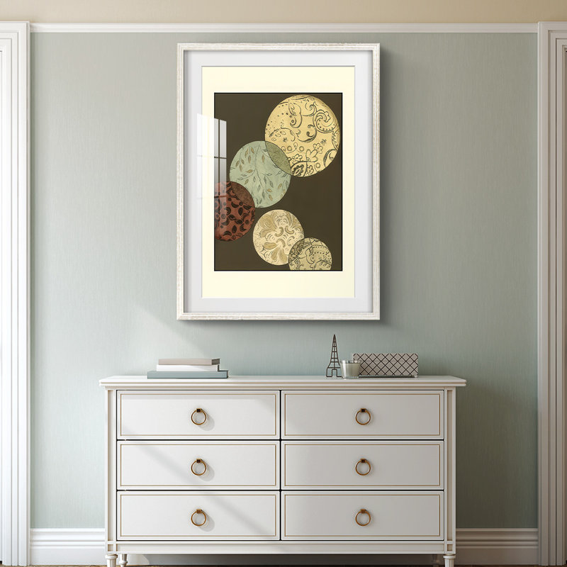 Small Pattern Composition I -Framed Print, White