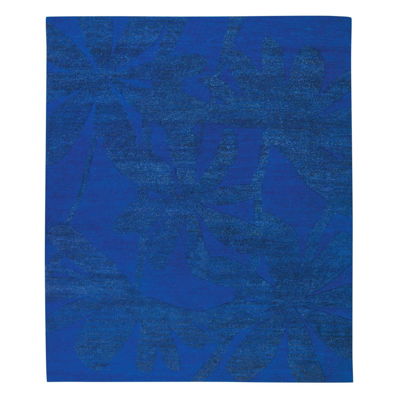 Paradise Floral Area Rug in Blue, Rectangle 3' x 5'