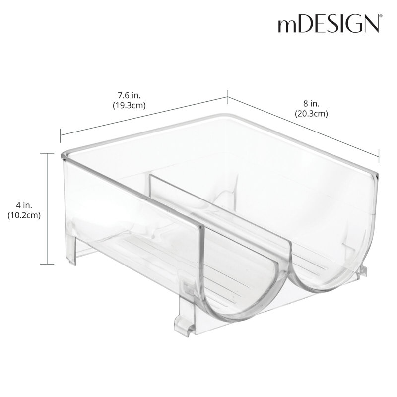  4 Bottle Tabletop Wine Bottle Rack in Clear
