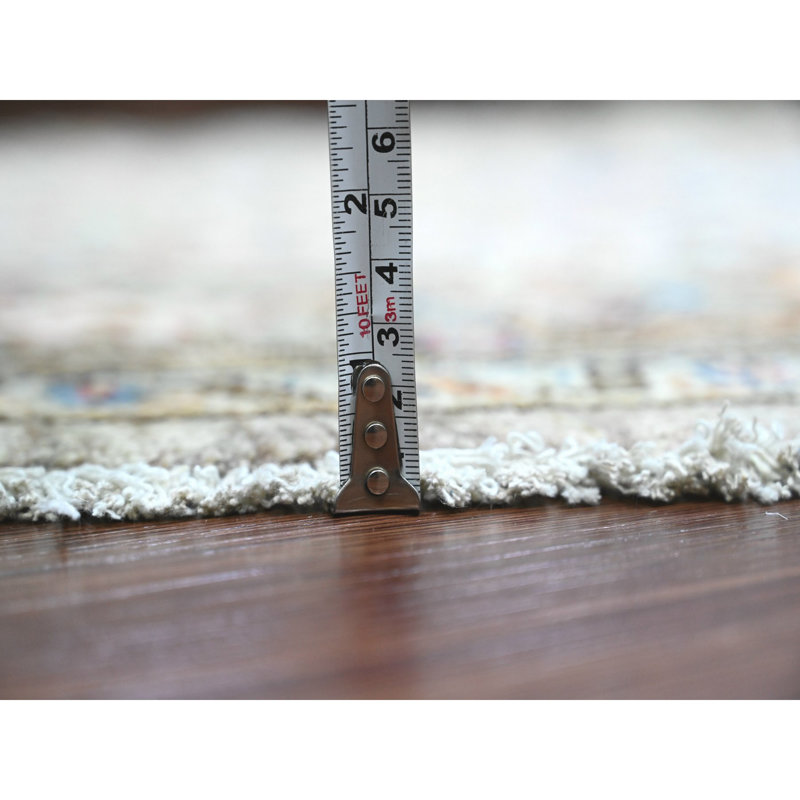 Tapis gris en laine noué à la main 6 pi x 6 pi Bijar Garus AB00985A83E14CBB9BE5BE2ADB852B53