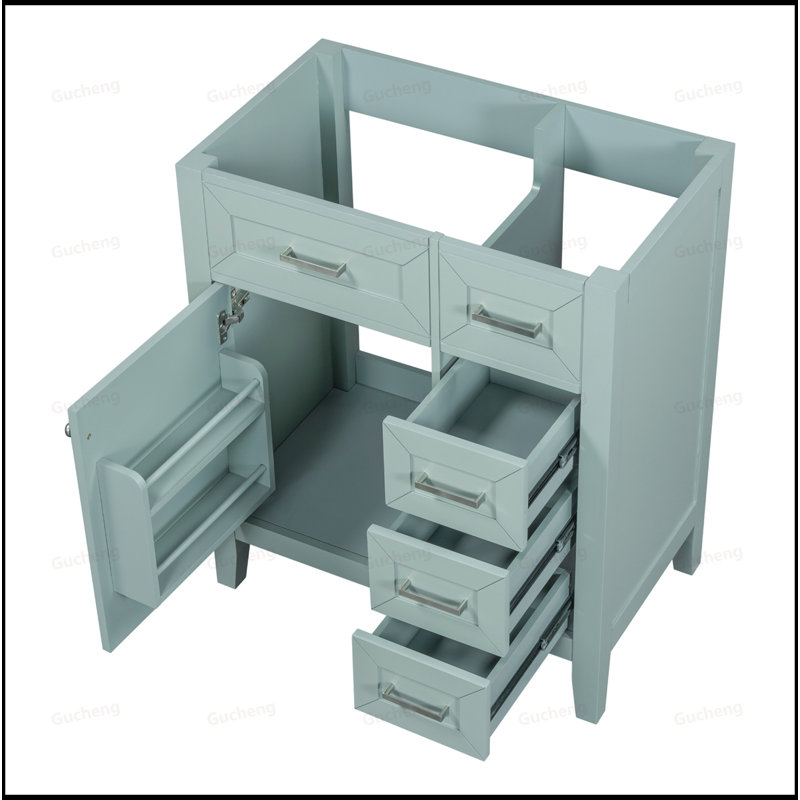 Meuble-lavabo en bois 30 po sans base de lavabo seulement, Vert clair