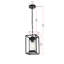 Luminaire suspendu d'extérieur noir Moneta 7 pouces
