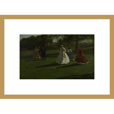«Croquet joueurs» par Winslow Homer - impression giclée sur cadre