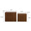 Ensemble de 2 tables basses gigognes noyer