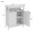 Bathroom standing storage with double shutter doors cabinet-White