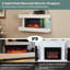 Electric Fireplace wall mounted 3 side fireplace with Adjustable LED Flame & Remote Control